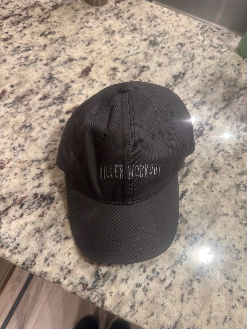 American Eagle Outfitters Black 'Killer Workout' Baseball Hat